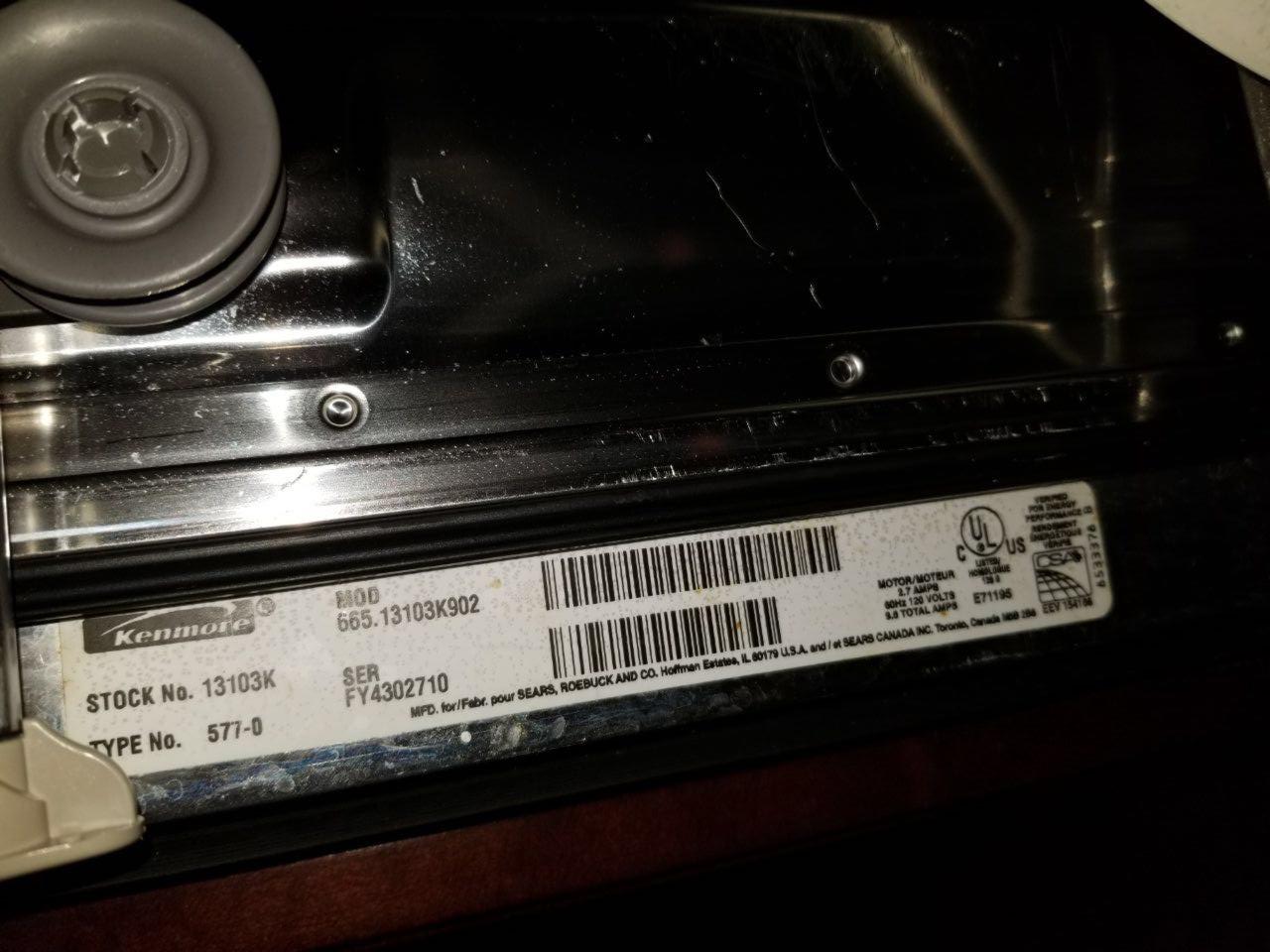 Kenmore Dishwasher Mod. 665.13103K902 Service Manual Iskander