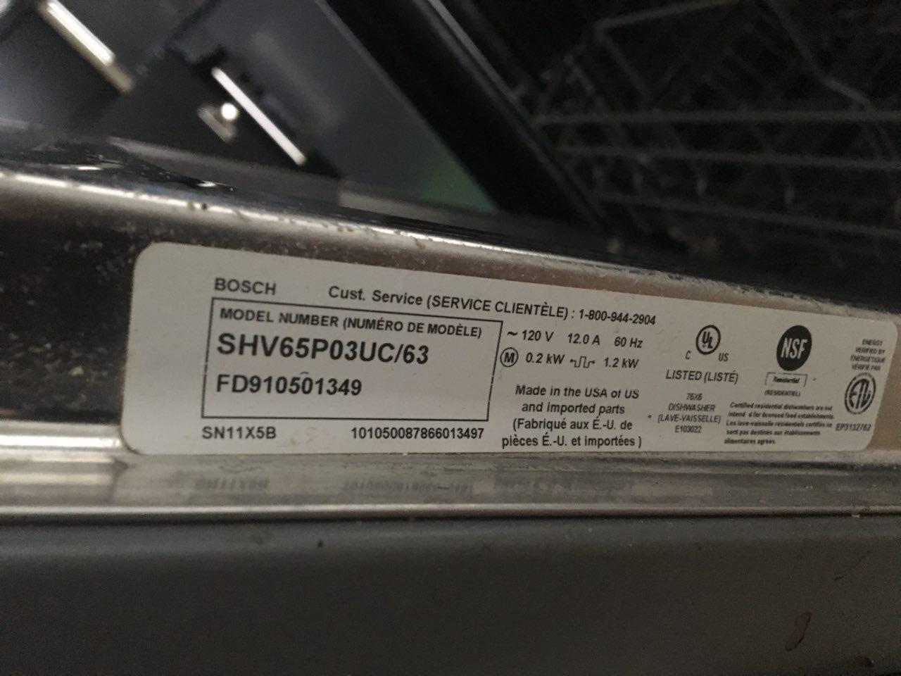 BOSCH DishWasher Mod. SHV65P03UC/63 Service mode test video Iskander